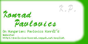 konrad pavlovics business card